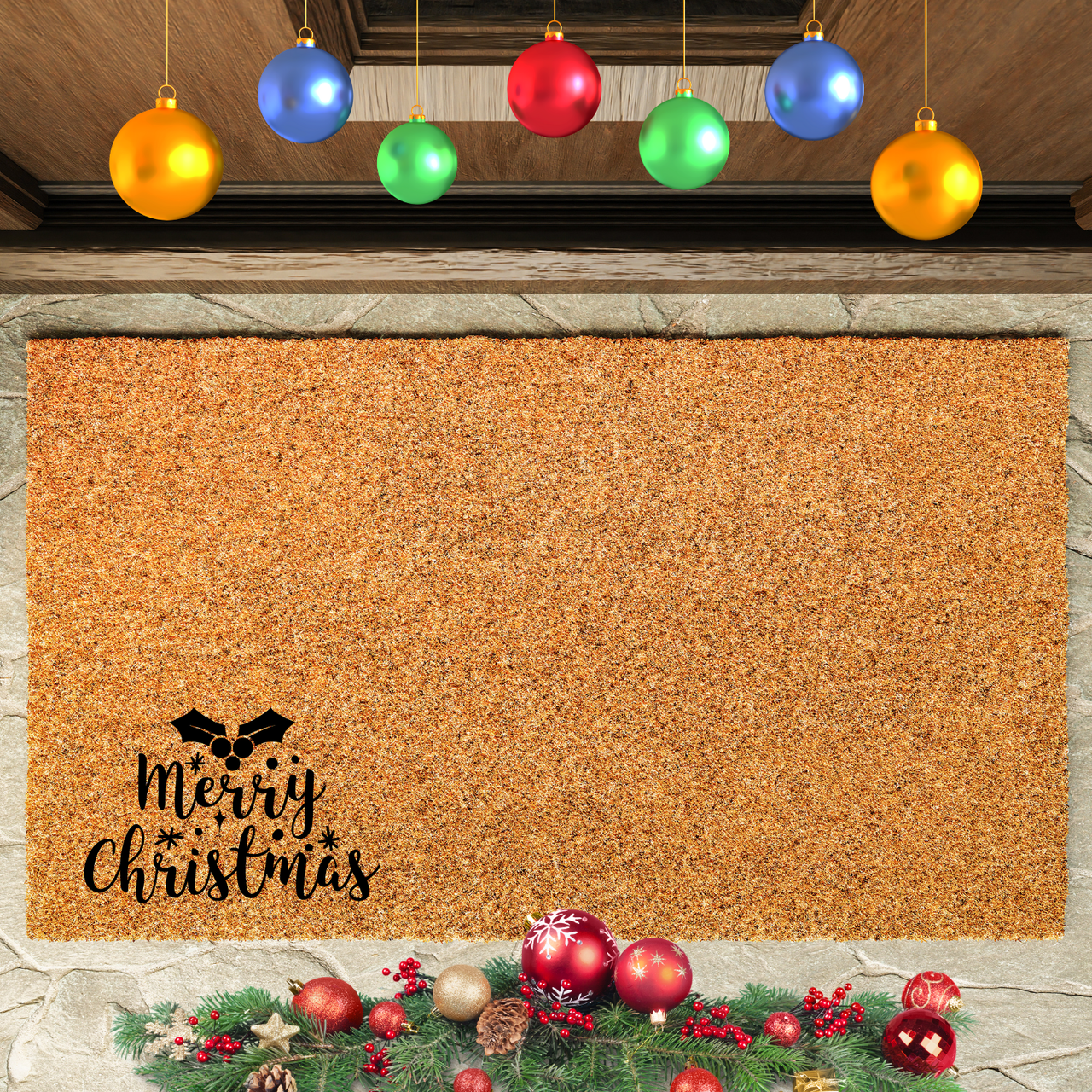 Merry Christmas Holy LC Doormat - Unicorn Fart Productions