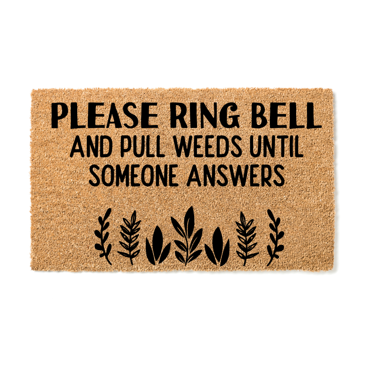 Please Ring Bell & Pull Weeds Doormat - Unicorn Fart Productions