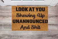 Showing up Unannounced Doormat - Unicorn Fart Productions