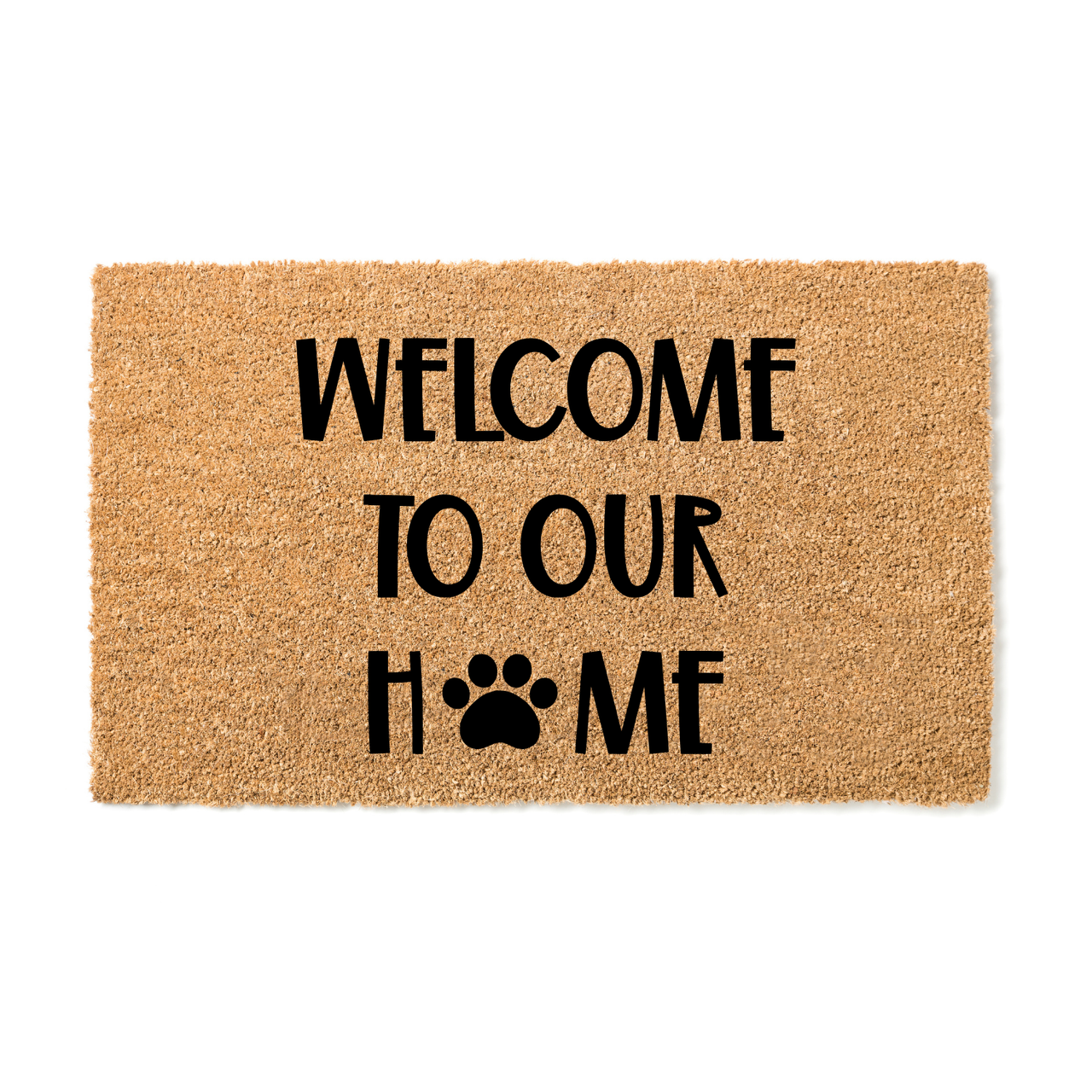 Welcome to our home paw print Doormat - Unicorn Fart Productions