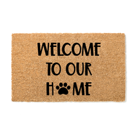 Welcome to our home paw print Doormat - Unicorn Fart Productions