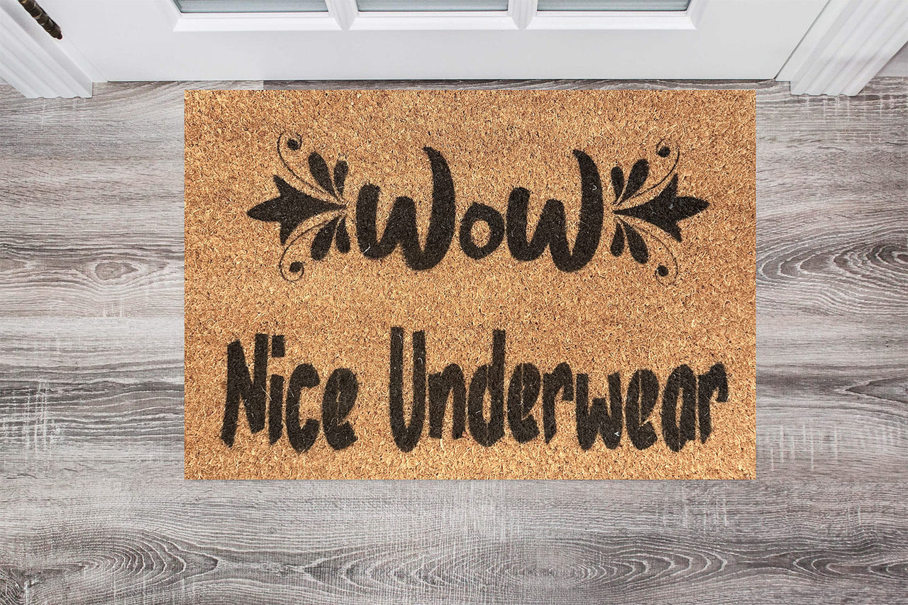WOW Nice Underwear Graphic Doormat - Unicorn Fart Productions