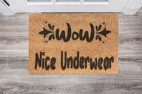 WOW Nice Underwear Graphic Doormat - Unicorn Fart Productions