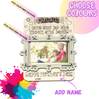 I Love you to the moon and Back Custom Photo Frame - Unicorn Fart Productions