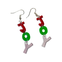 3pce JOY Letter Earrings - Unicorn Fart Productions