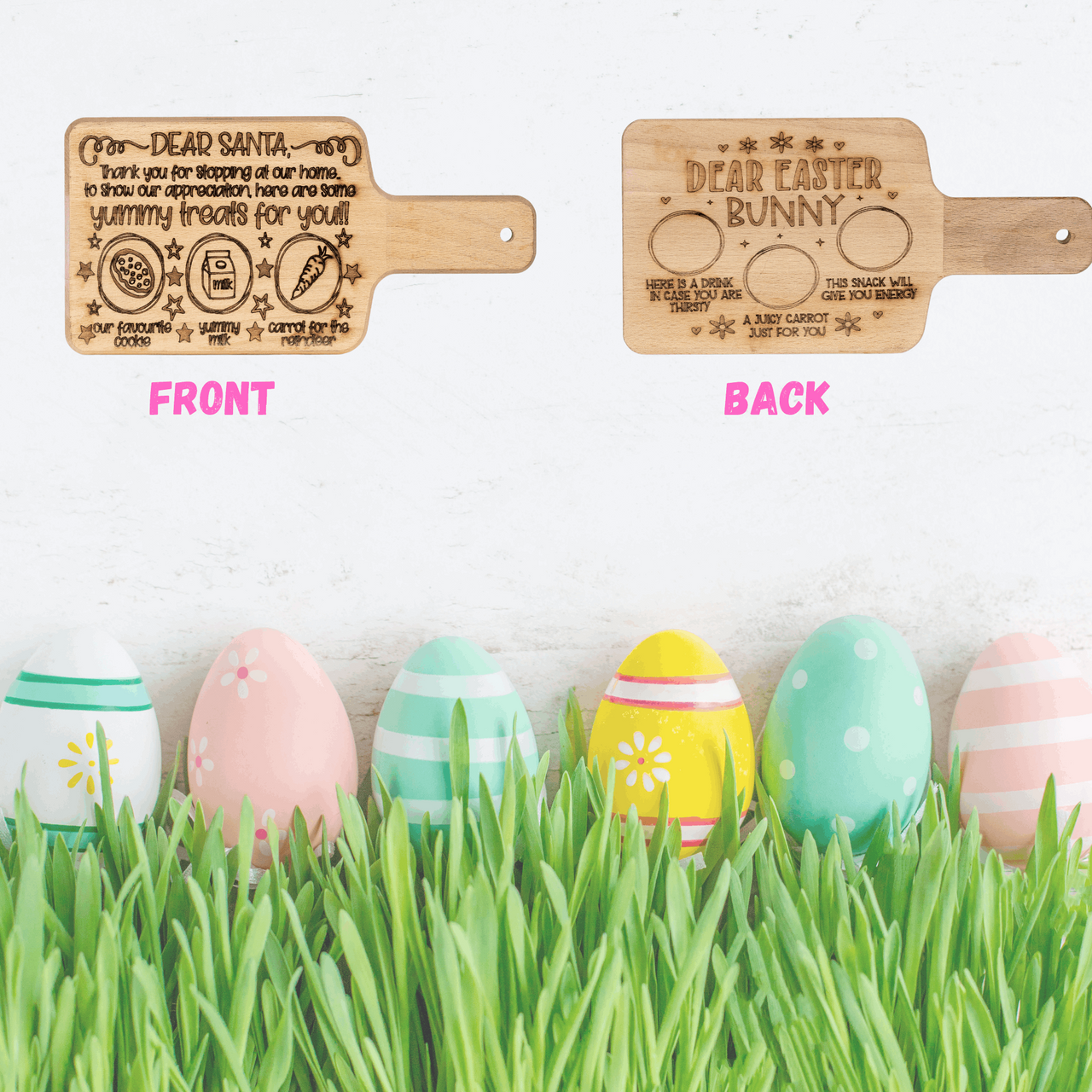 Christmas/Easter Treats Board with handle - Unicorn Fart Productions