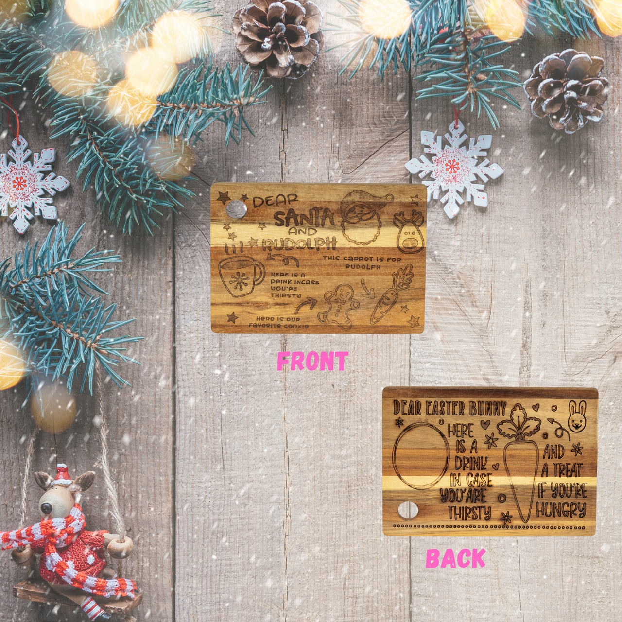 Santa or the Easter Bunny Treat Board - Unicorn Fart Productions