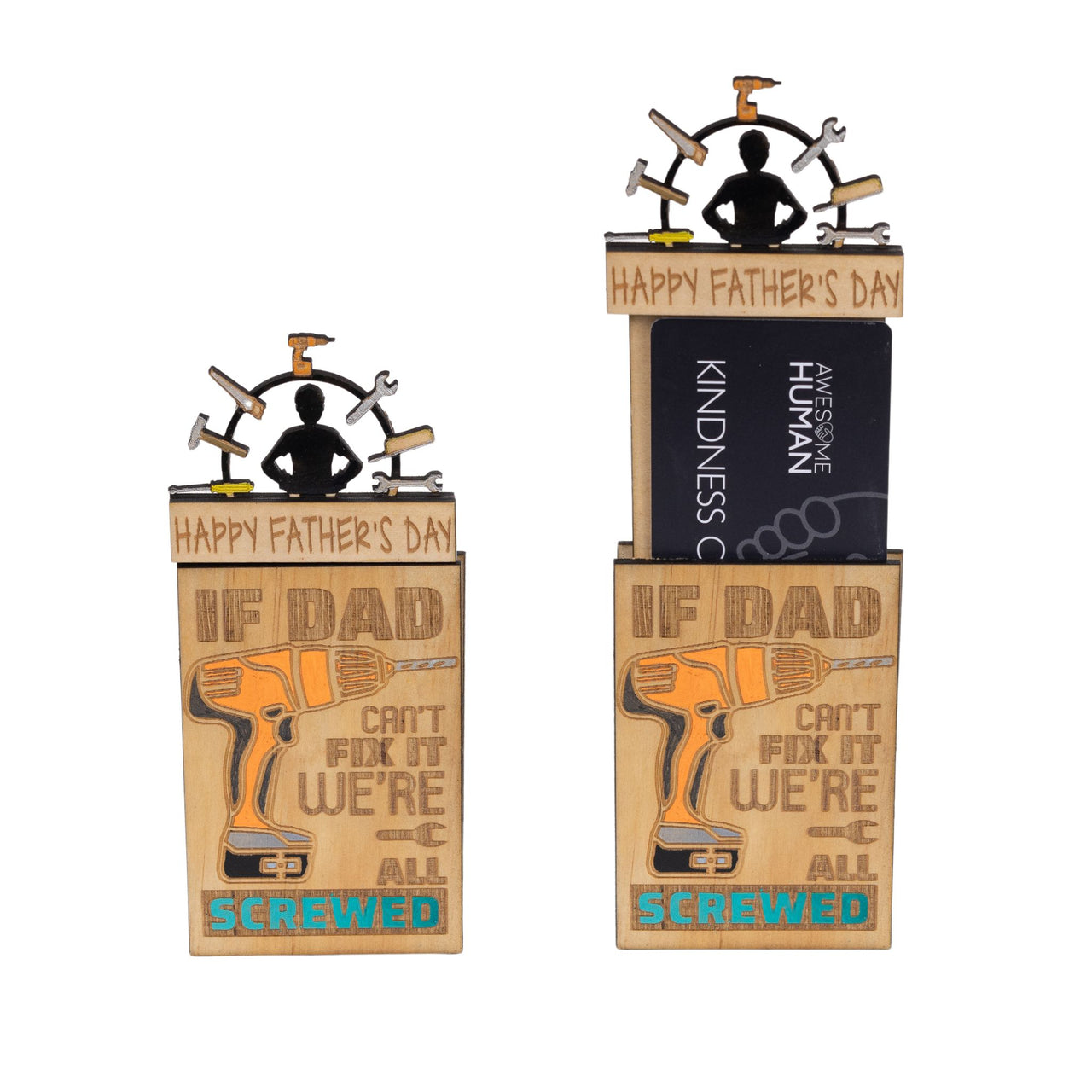 Screwed Fathers Day Gift Card Holder - Unicorn Fart Productions