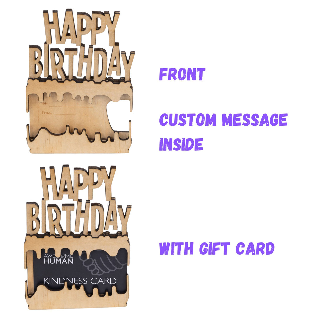 Personalised Happy Birthday Gift Card Holders - Unicorn Fart Productions