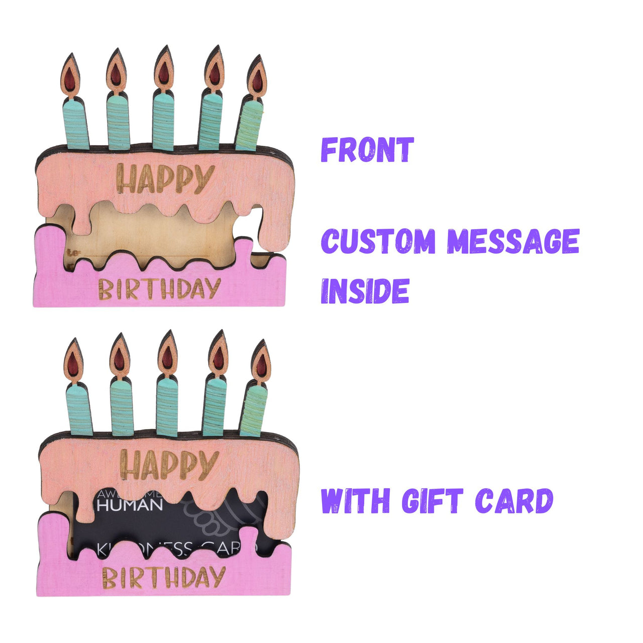 Personalised Happy Birthday Gift Card Holders - Unicorn Fart Productions