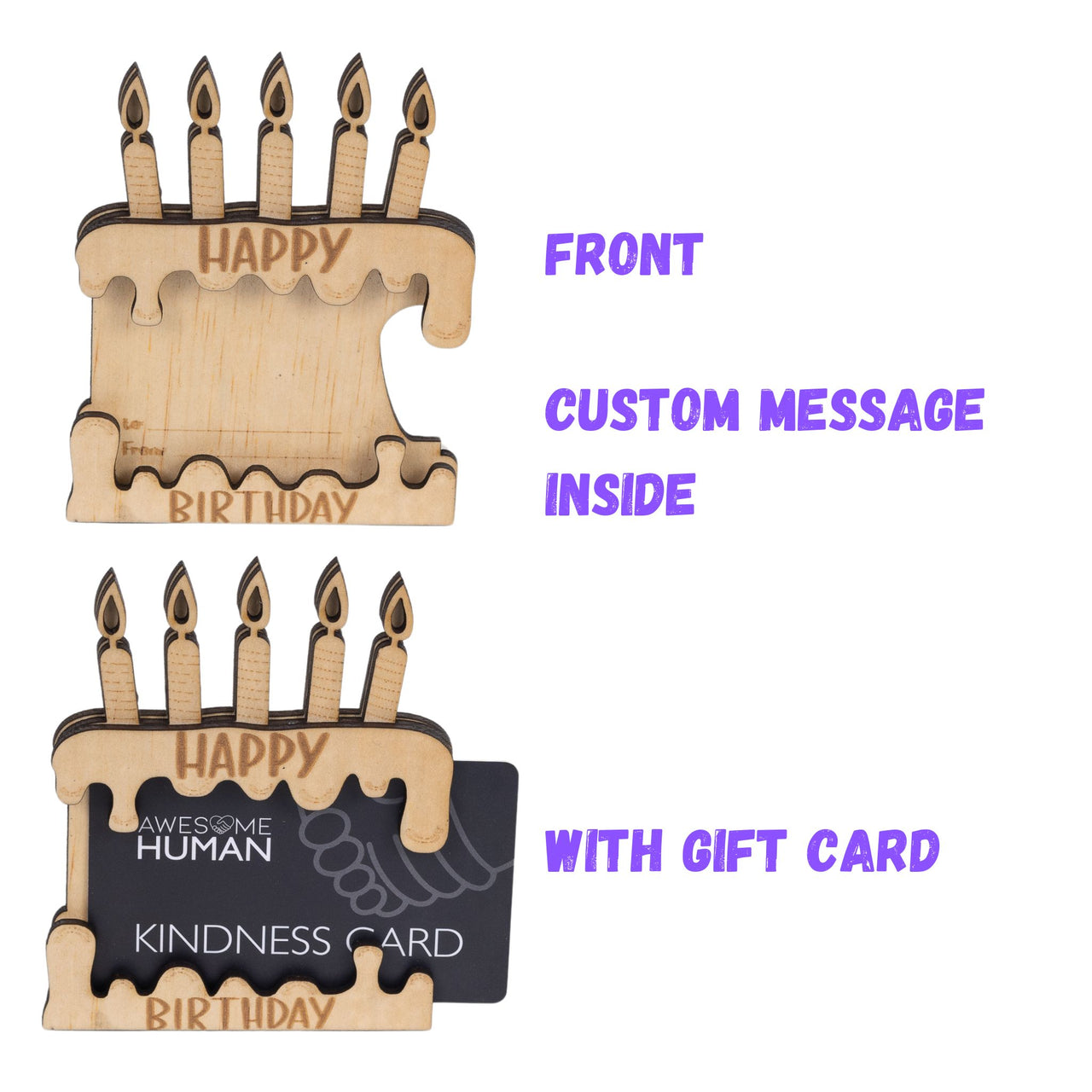 Personalised Happy Birthday Gift Card Holders - Unicorn Fart Productions