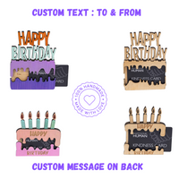 Personalised Happy Birthday Gift Card Holders - Unicorn Fart Productions