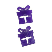 Present with Ribbon Acrylic Stud Earrings - Unicorn Fart Productions