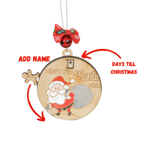 Personalised Christmas Countdown Ornaments - Unicorn Fart Productions