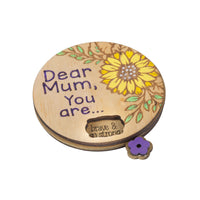 Handcrafted Timber Spinning Affirmation Wheel - Unicorn Fart Productions