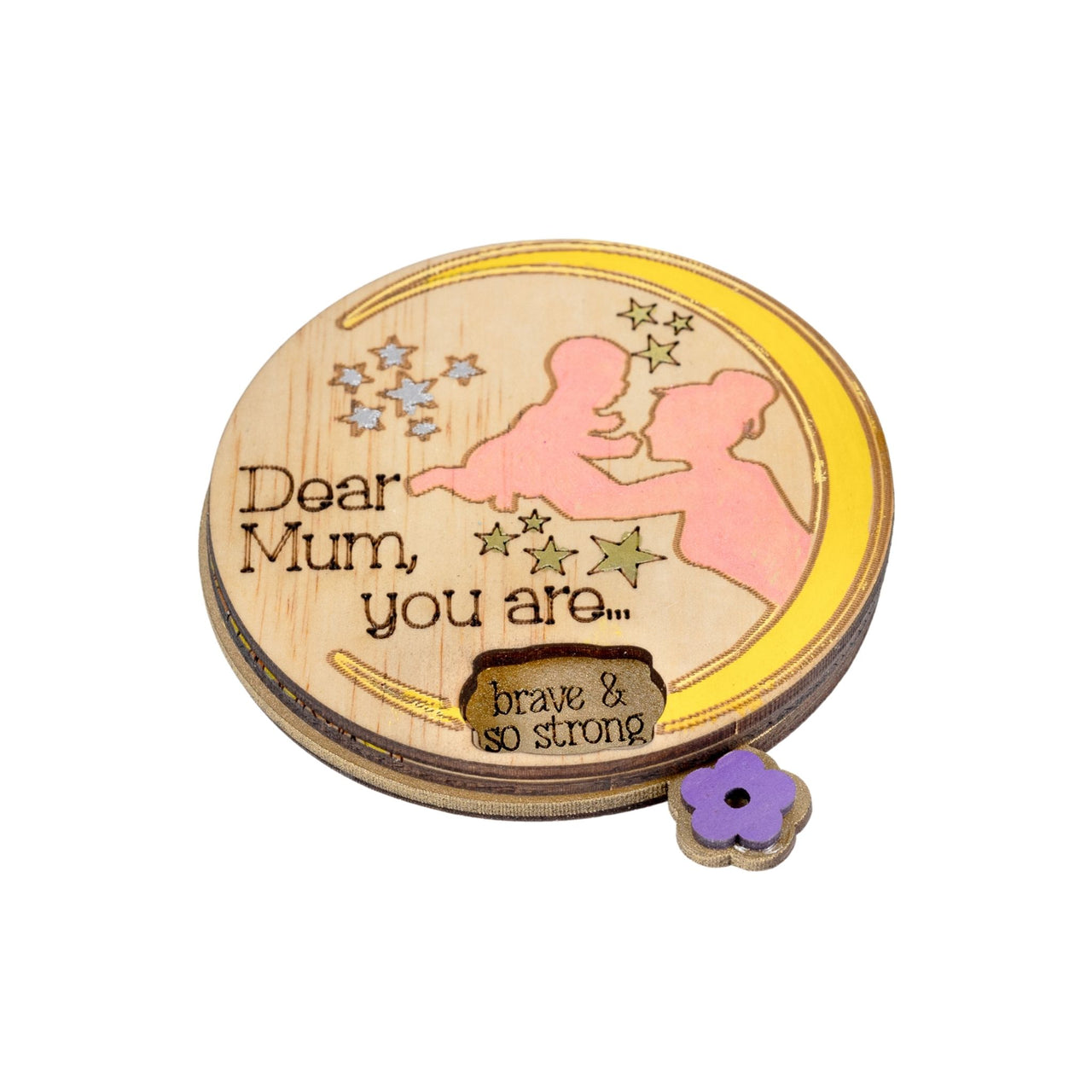 Handcrafted Timber Spinning Affirmation Wheel - Unicorn Fart Productions