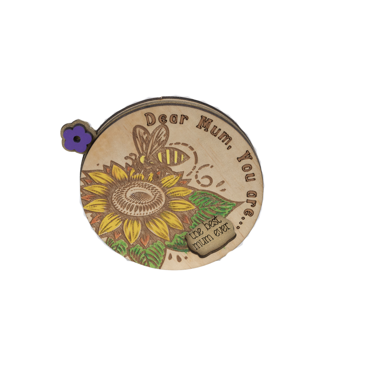 Handcrafted Timber Spinning Affirmation Wheel - Unicorn Fart Productions