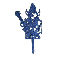 Handmade plant stakes with a difference -Sparkling Blue Wizard - Unicorn Fart Productions