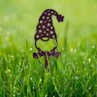 Handmade plant stakes with a difference - Sparkling Purple Gnome - Unicorn Fart Productions