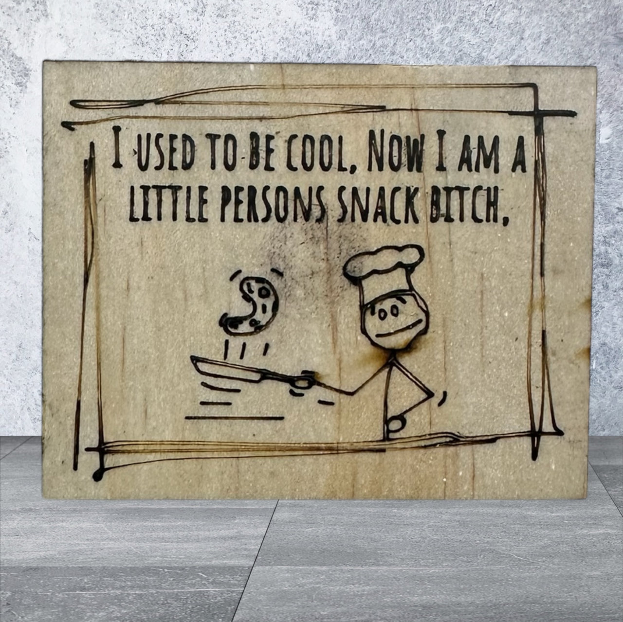 Wooden Sarcastic Fridge Magnet - I used to be cool - Unicorn Fart Productions
