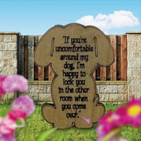 Wooden Sarcastic Fridge Magnet - If you're uncomfortable - Unicorn Fart Productions