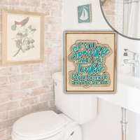 If you sprinkle when you tinkle sign - Unicorn Fart Productions