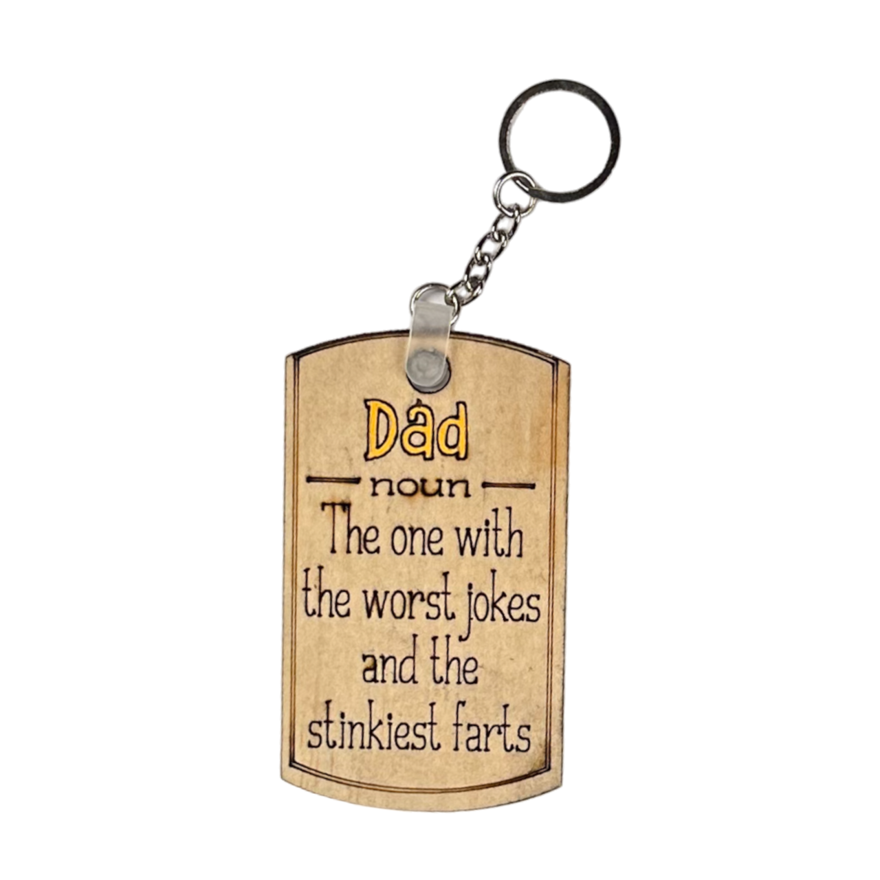 Fathers Day Keychain - DAD - Pick your Style - Unicorn Fart Productions