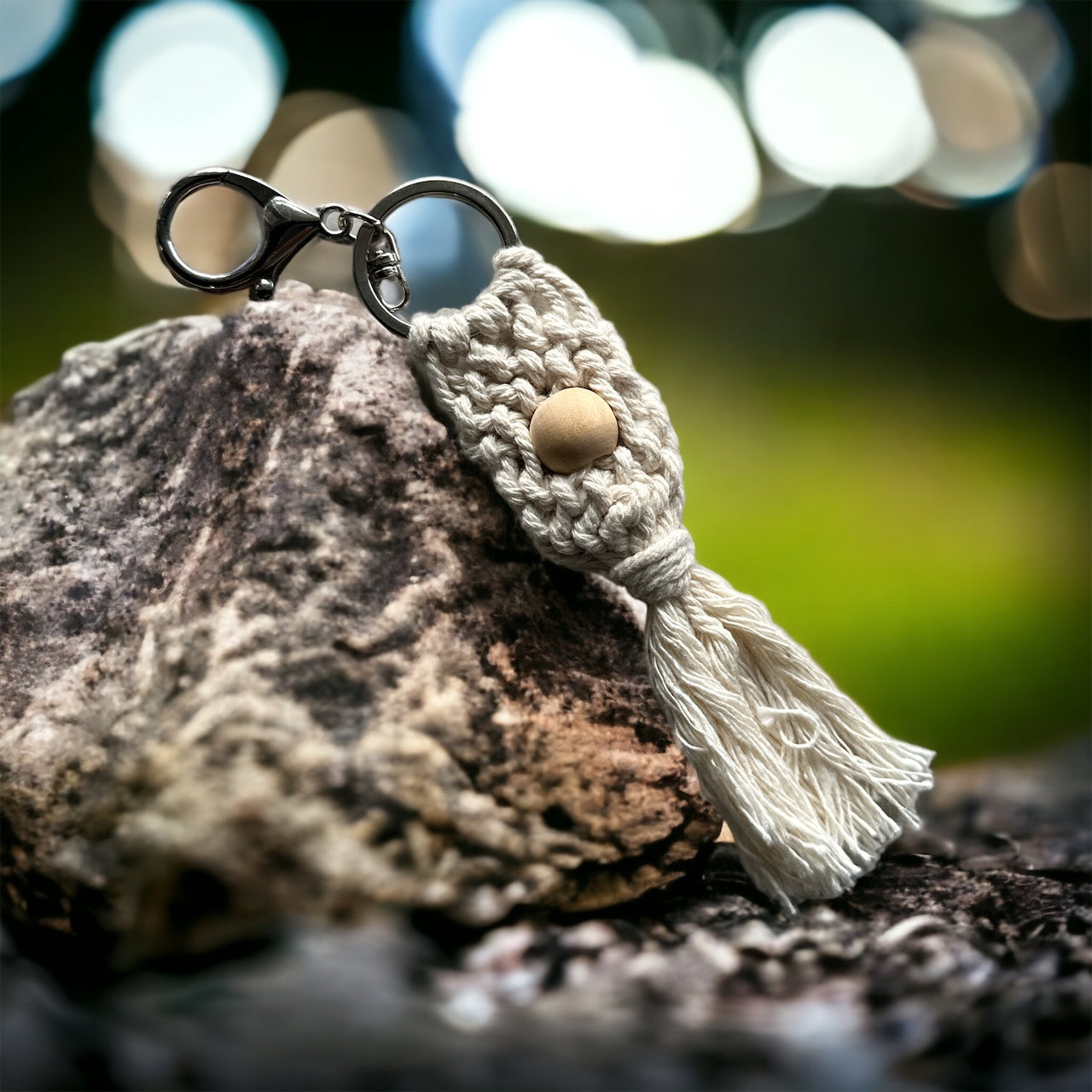 Handmade Macrame Keychain - Unicorn Fart Productions