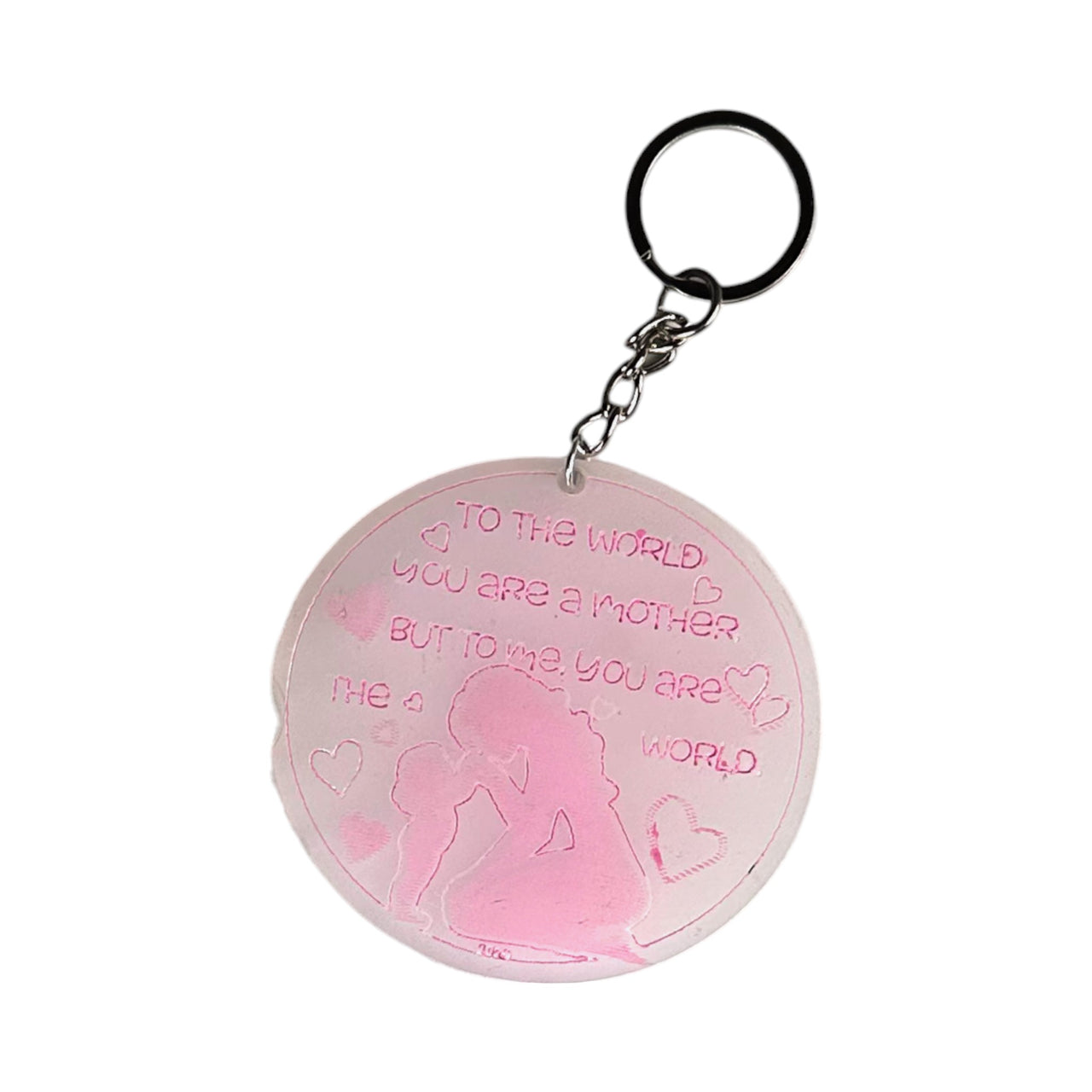To the World Keychain - Acrylic - Pink - Unicorn Fart Productions