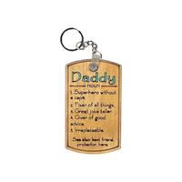 Fathers Day Keychain - Daddy - Pick your own - Unicorn Fart Productions