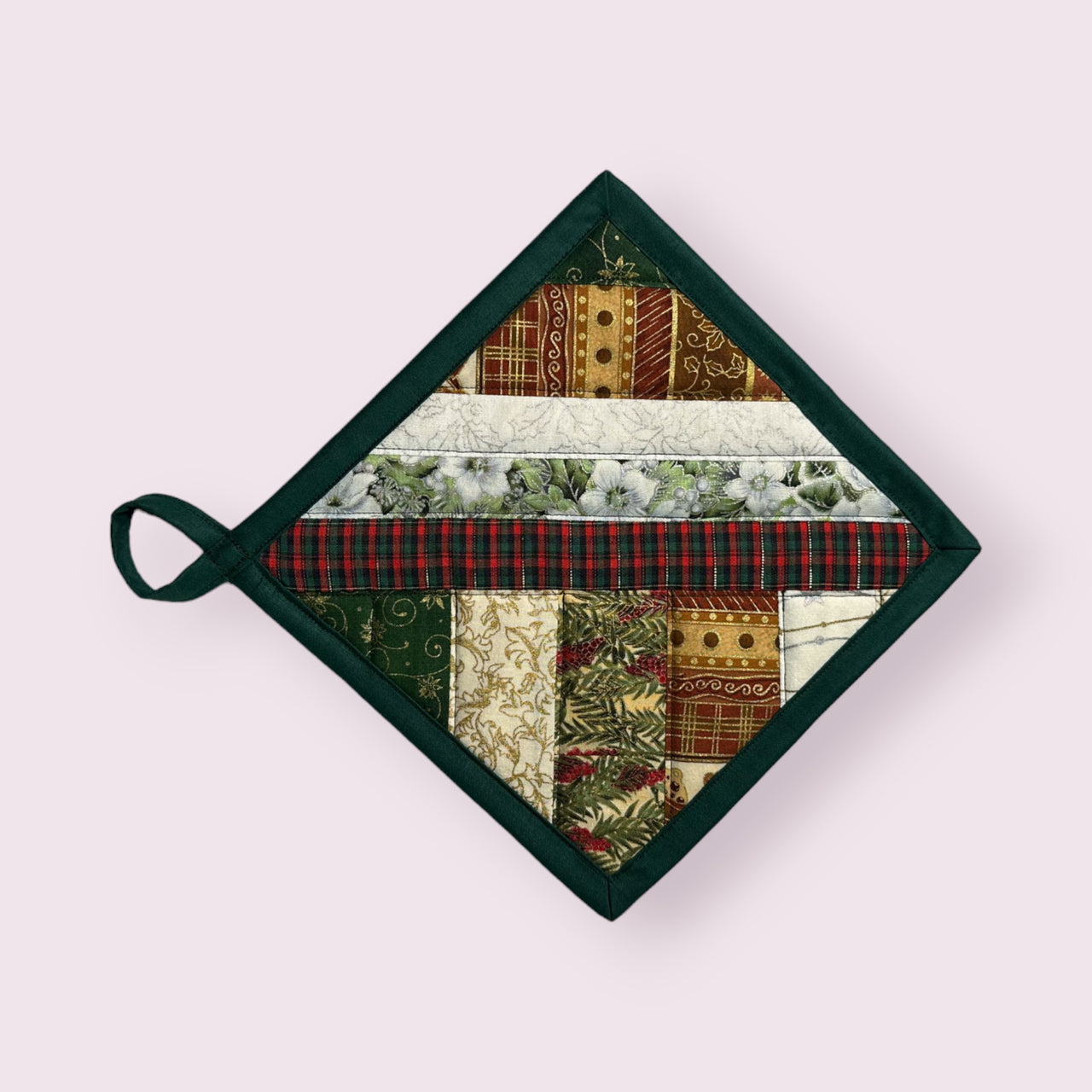 Handmade Reversible Pot Holder - Large - Christmas - Unicorn Fart Productions