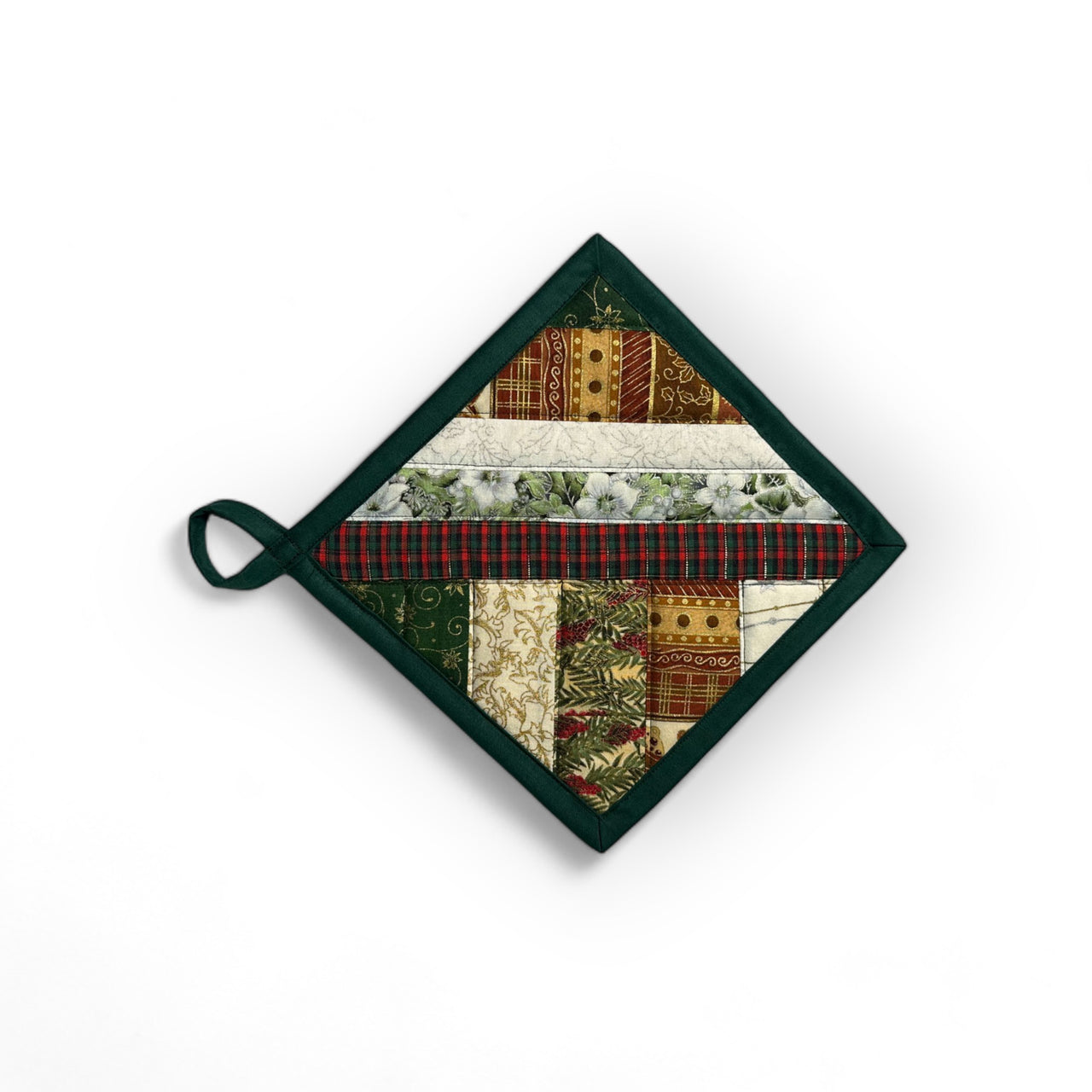 Handmade Reversible Pot Holder - Large - Christmas - Unicorn Fart Productions