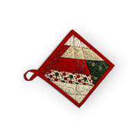 Handmade Reversible Pot Holder - Large - Christmas - Unicorn Fart Productions