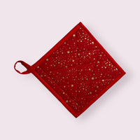 Handmade Reversible Pot Holder - Large - Christmas - Unicorn Fart Productions