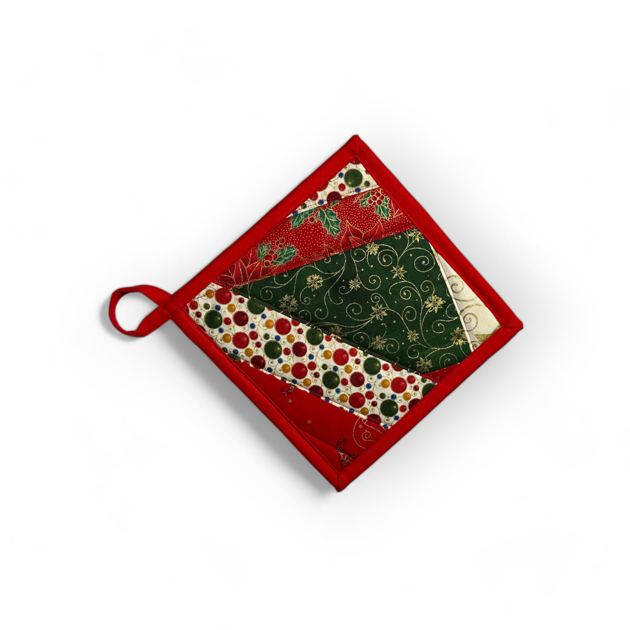 Handmade Reversible Pot Holder - Large - Christmas - Unicorn Fart Productions