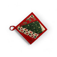 Handmade Reversible Pot Holder - Large - Christmas - Unicorn Fart Productions