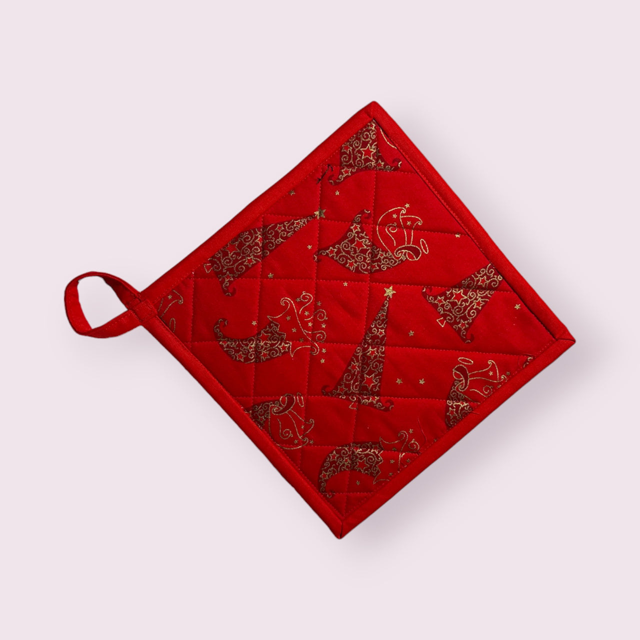 Handmade Reversible Pot Holder - Large - Christmas - Unicorn Fart Productions