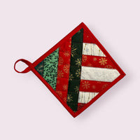 Handmade Reversible Pot Holder - Large - Christmas - Unicorn Fart Productions