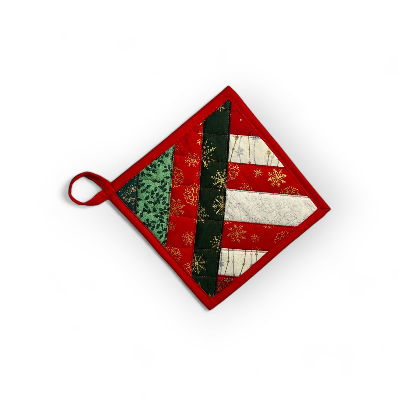 Handmade Reversible Pot Holder - Large - Christmas - Unicorn Fart Productions