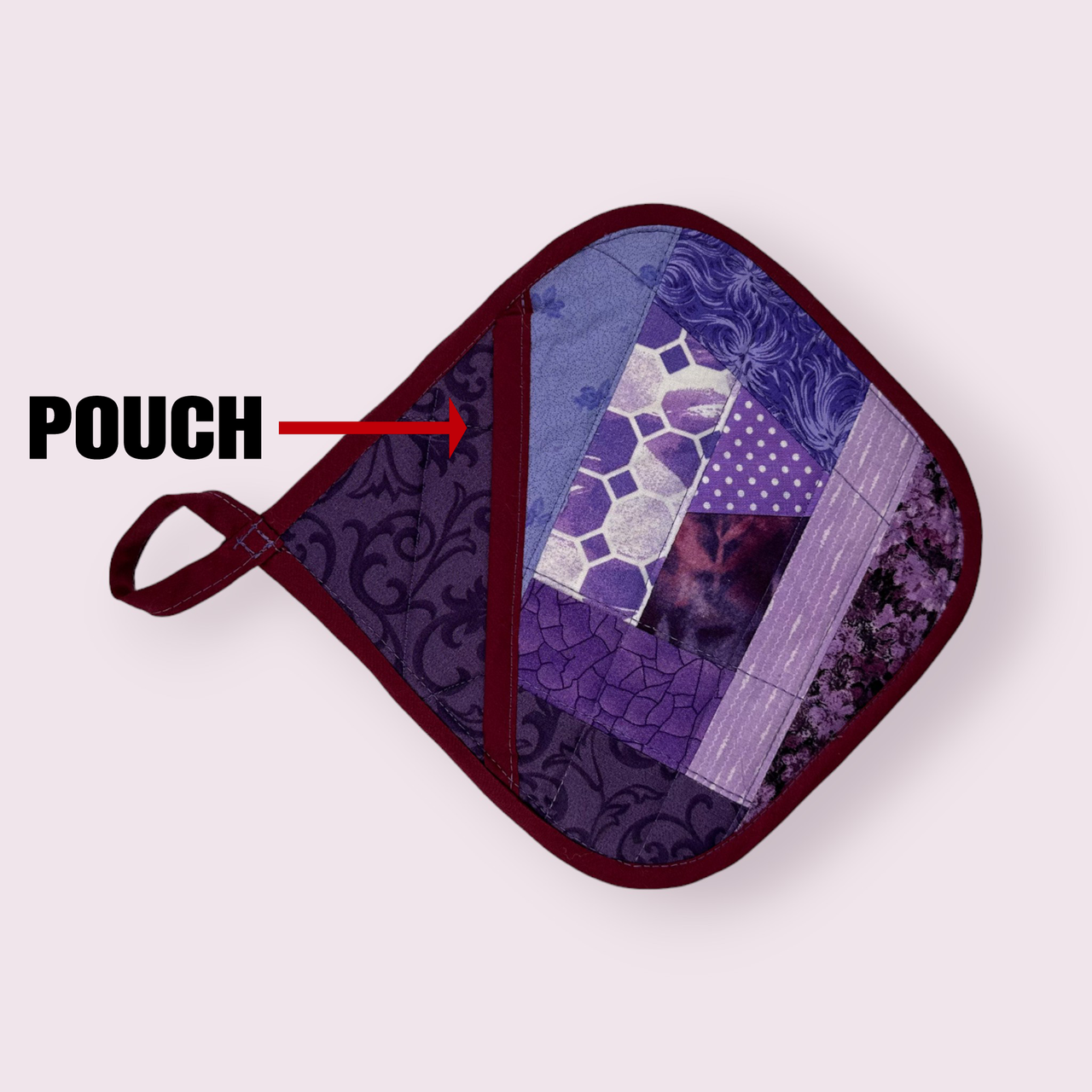 Handmade Reversible Pot Holder with Pocket - Unicorn Fart Productions