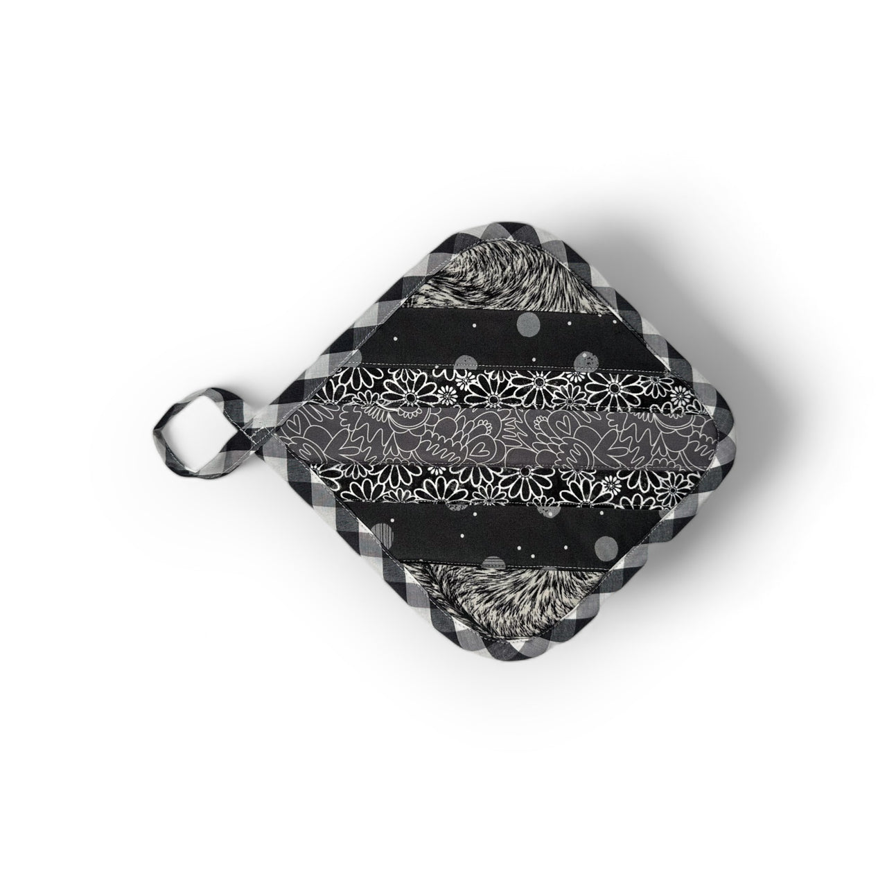 Handmade Reversible Pot Holder with Pocket - Unicorn Fart Productions