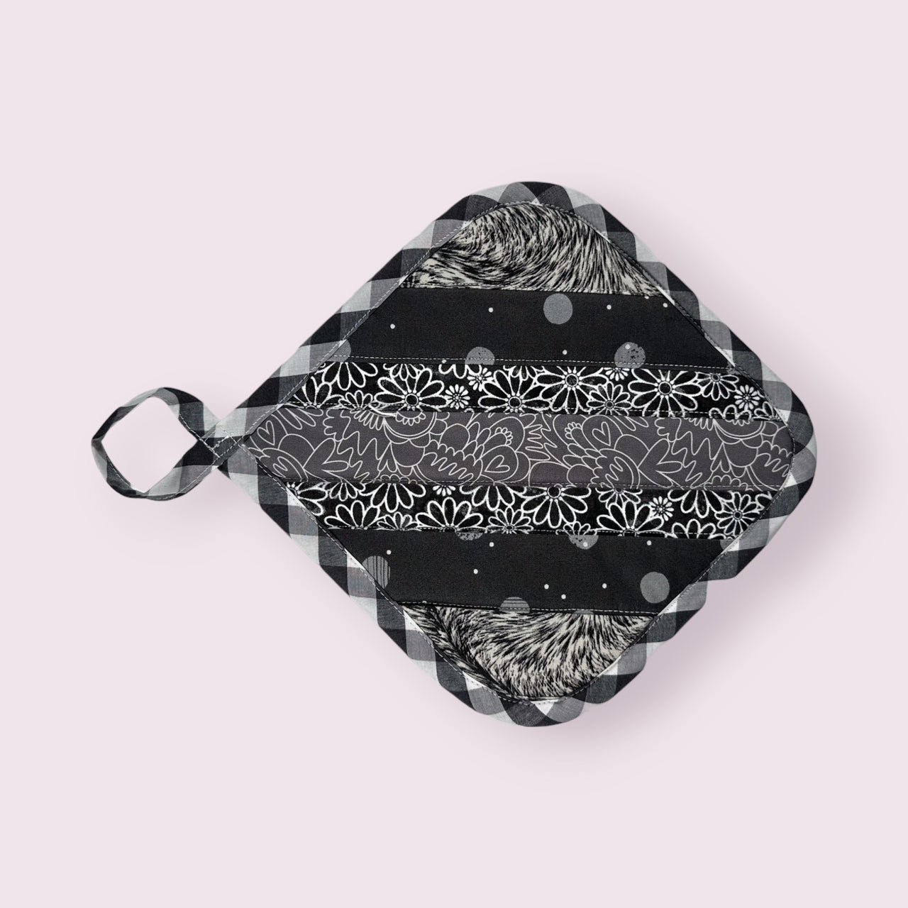 Handmade Reversible Pot Holder with Pocket - Unicorn Fart Productions