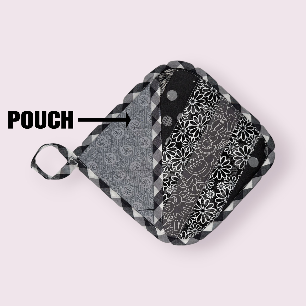 Handmade Reversible Pot Holder with Pocket - Unicorn Fart Productions