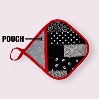 Handmade Reversible Pot Holder with Pocket - Unicorn Fart Productions