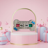 Handmade dog feeder reminder - Bone Shaped - Coloured - Unicorn Fart Productions