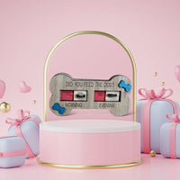 Handmade dog feeder reminder - Bone Shaped - Coloured - Unicorn Fart Productions