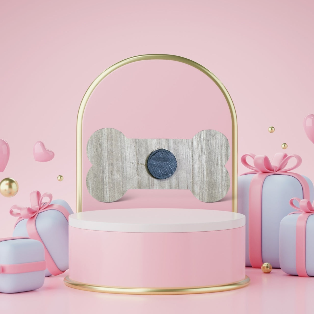 Handmade dog feeder reminder - Bone Shaped - Coloured - Unicorn Fart Productions