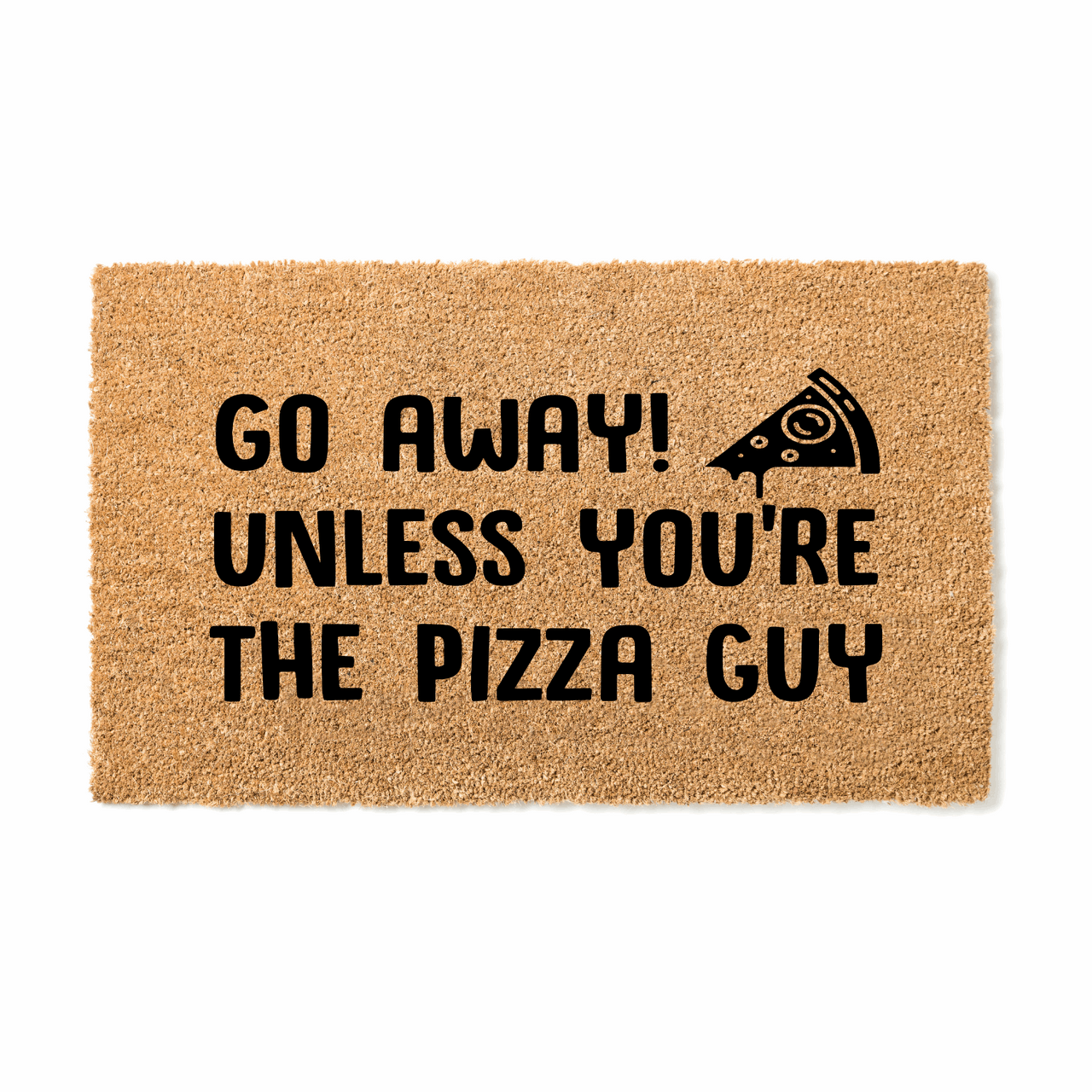 Go Away unless Pizza Guy  Doormat - Unicorn Fart Productions