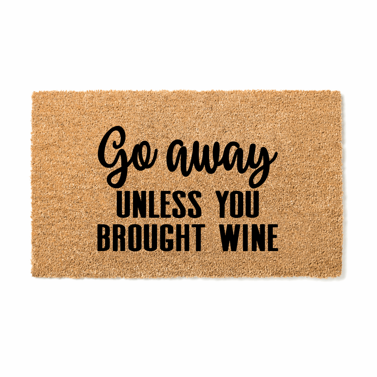 Go Away unless Wine  Doormat - Unicorn Fart Productions