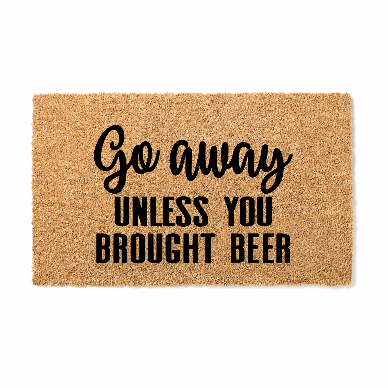 Go Away unless Beer  Doormat - Unicorn Fart Productions